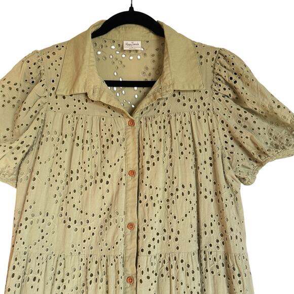 Elegant Cream Midi Dress - Picture 5 of 16